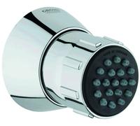 GROHE Relexa Pommeau de Douche Latéral 2 Jets (Normal/Massage), Tête Rotative, Chromé, 28286000 (Import Allemagne)