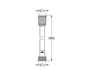 Grohe Relexaflex tuyau de douche 150 cm chrome 45973001