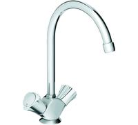 Grohe robinet à deux poignées pour évier Costa avec bec pivotant chromé