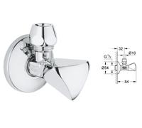 GROHE Robinet D’Isolement D’Angle Chromé 1/2 In, Raccord 10mm