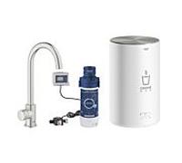 Grohe robinet de colonne d' Red 30085DC1 supersteel, taille M, avec chaudière