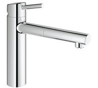 GROHE Concetto - Mitigeur monocommande de cuisine taille M adapté aux chauffes-eau à écoulement libre chrome