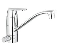 Grohe Mitigeur monocommande Ã©vier Eurosmart Cosmopolitan Ã bec plat, dispositif de prÃ©-fermeture intÃ©grÃ© - FG-31161000