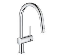 Grohe Minta mitigeur de cuisine avec douchette extractible, 2jet, bec en C, chromé