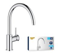 GROHE Robinet de cuisine évier Start, bec haut, rotation bec 360°, robinet installation et nettoyage facile, conduit sans plomb et nickel, chromé, 31553001 (Import Allemagne)
