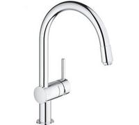 GROHE Mitigeur évier Minta 1/2" bec C, aérateur laminaire, chrome