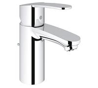 GROHE Eurostyle Cosmopolitan - Mitigeur monocommande lavabo taille S adapté aux chauffes-eau à écoulement libre avec garniture de vidage chrome