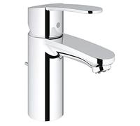 GROHE Eurostyle Cosmopolitan - Mitigeur monocommande lavabo taille S adapté aux chauffes-eau à écoulement libre avec garniture de vidage chrome