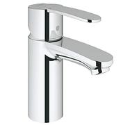 GROHE Robinet de salle de bains lavabo Wave, mousseur économie d'eau, sans tirette, installation et nettoyage facile, taille M, chromé, 23225000 (Import Allemagne)