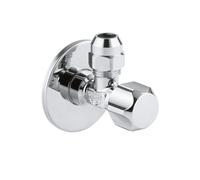 GROHE Vanne d'équerre 22023000 2000 - 2" x 3/8" chromé, rosette, auto-étanche, raccord à compression