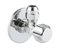 Grohe vanne d'équerre 22023000 2000 /2" x 3/8", chromé , rosette, auto-étanche, raccord à compression