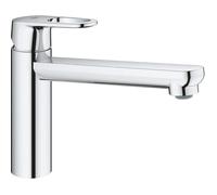GROHE Robinet évier de cuisine Start Flow, mitigeur monocommande avec mousseur économique d'eau, rotation 140°, chromé, 31691000