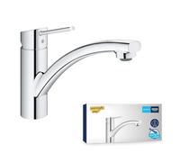 GROHE Robinet évier de cuisine Swift, Mitigeur monocommande avec mousseur économique d'eau, rotation à 140°, installation rapide et entretien facile, chromé, 30358000 (Import Allemagne)