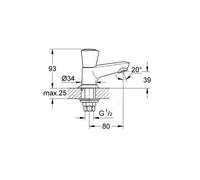 GROHE Robinet lavabo Costa S 20405001