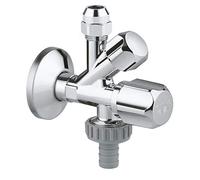 GROHE Vanne d'équerre combinée 22035000 - 2" x 3/8" x 3/4" - Chromé, rosace murale, non auto-étanche