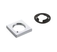 GROHE Rosette für Waschtischbatterien ohne Zugstange, eckig, Schnellbefestigungssystem, chrom (48421000)