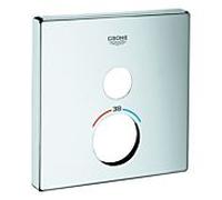 GROHE Rosace 49037000 pour thermostat – chromé, avec 1 vanne d'arrêt