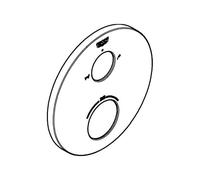 Grohe Rosette 49075 Rond pour Thm-Fms Dur Graphite Brossé