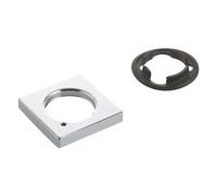 GROHE Rosette für Waschtischbatterien ohne Zugstange, eckig, Schnellbefestigungssystem, chrom (48421000)