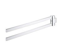 GROHE Barre porte-serviettes Selection 41063000 – 40 cm, 2 bras pivotants, chrome