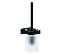 Grohe Selection Cube WC- garniture de toilette 102277KF00 verre, montage mural, fixation invisible, noir fantôme
