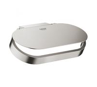 Grohe - Selection Dérouleur de papier toilette mural en métal avec couvercle, Supersteel (41069DC0)