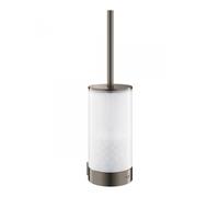 Grohe - Selection Porte-balais de WC mural en verre et métal avec fixations cachées, Hard Graphite brossé (41076AL0)