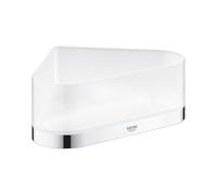 GROHE Selection, tablette de douche d'angle, support, fixation invisible | Montage facile, installation simplissime, surface facile d'entretien, idéale pour la douche (angle, chrome, 41038000)