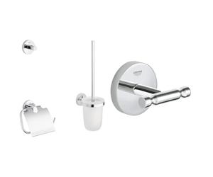 Grohe Set d'Accessoires Essentials 40407001 (Import Allemagne) & 40461001 BauCosmopolitan Patère Murale, Chrome