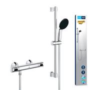 GROHE Set de douche 1 jet avec mitigeur thermostatique Precision Flow 34800001