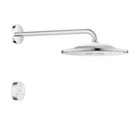 Grohe set de douche de Rainshower chromé , bras de douche 42,2 cm, 2 types de jets