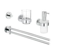 Grohe Essentials Salle de bains set 40846001 chromé , Salle de bains set 4 en 1