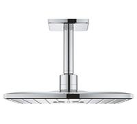 GROHE Set Douche de Tête Bras 2 Jets Rainshower 310 Smartactive Cube 26481000, Chrome, 142 mm
