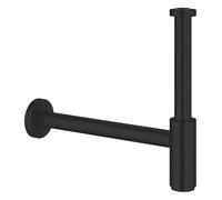 GROHE Siphon Bouteille pour Lavabos, avec Rosace Coulissante Incluse, Noir Mat, 289122430