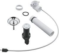 GROHE 40986SD0 vidage pour évier Noir, Acier inoxydable, Blanc