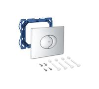 GROHE Skate Air - Plaque de commande pour WC avec double chasse et marche/arrêt chrome / chrome