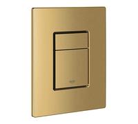 GROHE Skate Cosmopolitan Plaque de Commande, Or Brossé, 38732GN0 | Double Chasse, Taille 156 x 197 mm, Installation Verticale ou Horizontale, Finition LongLife, pour Réservoirs GD2