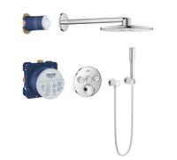 SmartControl douche Grohe SmartControl dissimulé 34709000 chromé , avec 3 vannes d'arrêt, rondes