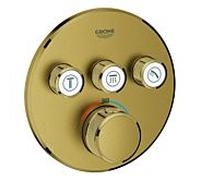 Grohe Smartcontrol garniture 29121GN0 cool sunrise brossé, rond, thermostat dissimulé, 3 vannes d'arrêt