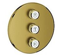 Grohe Grohtherm SmartControl vanne à 3 voies dissimulée, rosace murale ronde, 29122GN0, Couleur: lever de soleil frais brossé