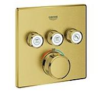 GROHE Thermostat Grohtherm SmartControl 29126GN0 3 vannes d'arrêt – lever de soleil frais brossé