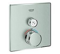 Grohe Smartcontrol jeu de finition 29123DC0 supersteel, carré, 2000 , robinet d'arrêt match1