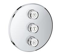 Grohe SmartControl Mitigeur de douche encastré - 3 boutons - adapté pour 3 fonctions - rond - chrome 29122000