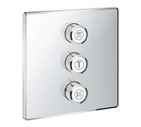 Grohe SmartControl Mitigeur thermostatique encastré - 3 boutons - adapté pour 3 fonctions - carré - chrome 29127000