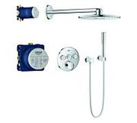 SmartControl douche Grohe SmartControl dissimulé 34709000 chromé , avec 3 vannes d'arrêt, rondes