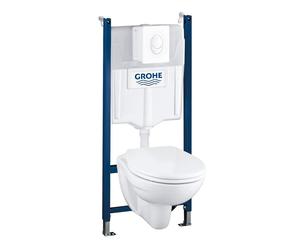 GROHE Solido Pack Bâti-support, cuvette et abattant softclose, plaque Skate Air blanc alpin 39116000