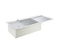 Grohe Spülbecken 31581SD1 116x52cm, acier inoxydable, avec égouttoir, gauche, peut être installé à gauche