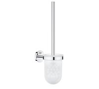GROHE Start Cosmopolitan, ensemble brosse WC adhésif, sans perçage | Brosse avec support, fixation murale, à coller ou à visser, vis & chevilles incluses, sans colle (chrome, 40463001)