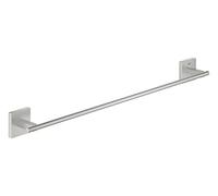 GROHE Start Cube Barre Porte-Serviettes pour Salle de Bain, Fixations Cachées, Platine de Fixation Incluse, 600 mm, Métal, A Coller avec GROHE QuickGlue ou à Visser, Supersteel, 41089DC0