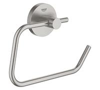 GROHE Porte-papier toilette Start 41200DC0 – Supersteel en métal, sans couvercle, fixations cachées